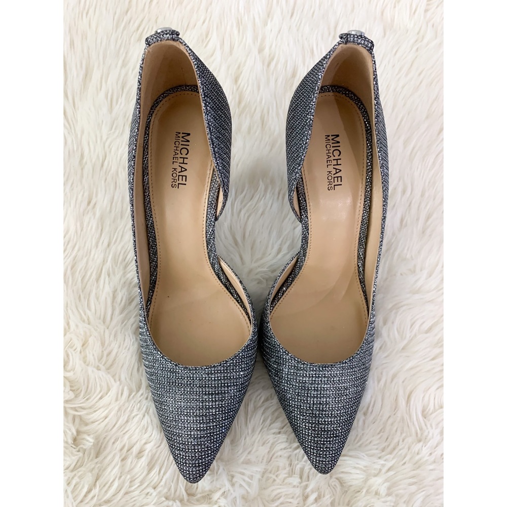 Michael Kors Silver Glitter Heels